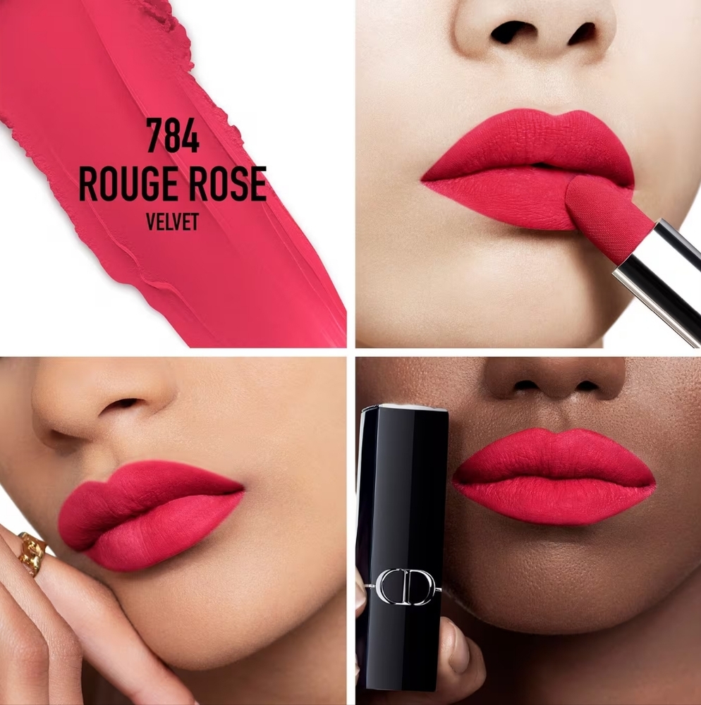 Christian Dior | Rouge Dior 784 Rouge Rose Refillable Lipstick - 3.5 g / 0.12 oz